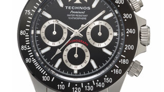 【愛品館 市原店】 TECHNOS メンズ ブルーブラック 腕時計 TP0403 TECHNOS（テクノス） 【テクノス】 腕時計 メンズ クロノグラフ