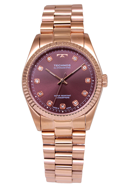 T9C33PA　ブラウン／ピンクゴールドベルト